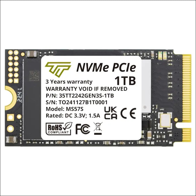 Timetec 1TB M.2 2242 SSD NVMe PCIe Gen3x4 Single Sided Read/Write Speed Up to 2,500/1,700 MB/s Compatible with Lenovo Thinkpad X1 Nano Gen 2 /ThinkPad 11e Yoga Gen 6 /Thinkpad...
