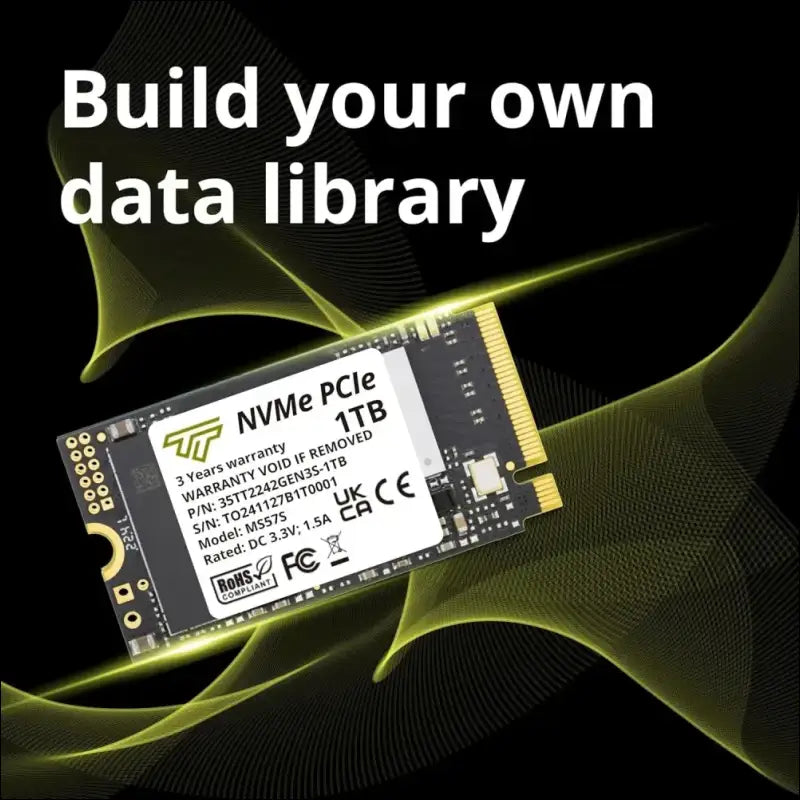 Timetec 1TB M.2 2242 SSD NVMe PCIe Gen3x4 Single Sided Read/Write Speed Up to 2,500/1,700 MB/s Compatible with Lenovo Thinkpad X1 Nano Gen 2 /ThinkPad 11e Yoga Gen 6 /Thinkpad...