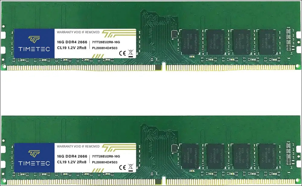 Timetec 32GB KIT (2x16GB) DDR4 2666MHz PC4-21300 Unbuffered ECC 1.2V CL19 2Rx8 288 Pin UDIMM Server Memory RAM Module Upgrade (32GB KIT (2x16GB))