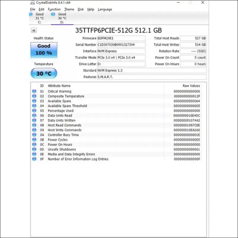 Timetec 512GB SSD NVMe PCIe Gen3x4 8Gb/s M.2 2280 3D NAND TLC 350TBW High Performance SLC Cache Read/Write Speed Up to 2,000/1,600 MB/s Internal Solid State Drive (512GB)
