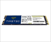 Timetec 512GB SSD NVMe PCIe Gen3x4 8Gb/s M.2 2280 3D NAND TLC 350TBW High Performance SLC Cache Read/Write Speed Up to 2,000/1,600 MB/s Internal Solid State Drive (512GB)