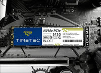 Timetec 512GB SSD NVMe PCIe Gen3x4 8Gb/s M.2 2280 3D NAND TLC 350TBW High Performance SLC Cache Read/Write Speed Up to 2,000/1,600 MB/s Internal Solid State Drive (512GB)