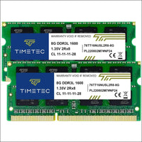 Timetec 80GB KIT(10x8GB) DDR3L / DDR3 1600MHz (DDR3L-1600) PC3L-12800 / PC3-12800 Non-ECC Unbuffered 1.35V/1.5V CL11 2Rx8 204 Pin SODIMM Laptop Notebook PC Computer Memory RAM...