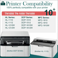 TN 1050 TN1050 Toner Compatible with Brother TN-1050 Toner Cartridge Black for MFC-1910W DCP-1612W DCP-1610W DCP-1510 MFC-1810 HL-1110 HL-1210W DCP-1512 HL-1212W HL-1112 (Black,...