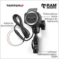 TomTom Motorcycle Sat Nav Rider 50, 4.3 Inch with Motorcycle Specific Winding and Hilly Roads, Updates via Wi-Fi, Compatible with Siri and Google Now, 3 Months Traffic and Speed...