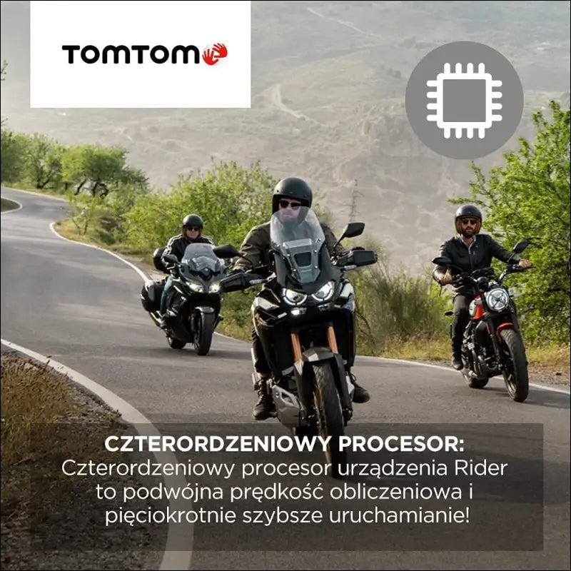 TomTom Motorcycle Sat Nav Rider 50, 4.3 Inch with Motorcycle Specific Winding and Hilly Roads, Updates via Wi-Fi, Compatible with Siri and Google Now, 3 Months Traffic and Speed...