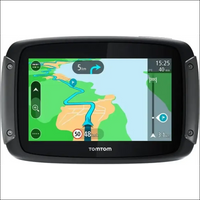 TomTom Motorcycle Sat Nav Rider 50, 4.3 Inch with Motorcycle Specific Winding and Hilly Roads, Updates via Wi-Fi, Compatible with Siri and Google Now, 3 Months Traffic and Speed...