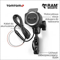 TomTom Motorcycle Sat Nav Rider 50, 4.3 Inch with Motorcycle Specific Winding and Hilly Roads, Updates via Wi-Fi, Compatible with Siri and Google Now, 3 Months Traffic and Speed...