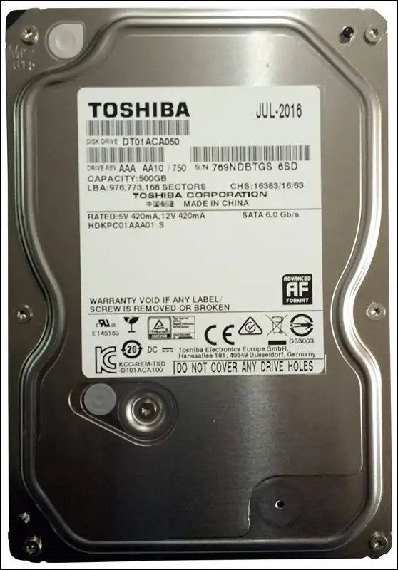 Toshiba 3.5-Inch 2TB 7200 RPM SATA3/SATA 6.0 GB/s 64MB Hard Drive DT01ACA200