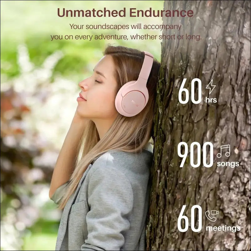 TOZO HT2 Hybrid Active Noise Cancelling Wireless Headphones, 60H Playtime Lossless Audio Over Ear Bluetooth Headphones, Hi-Res Audio Deep Bass Foldable Lightweight Headset for...