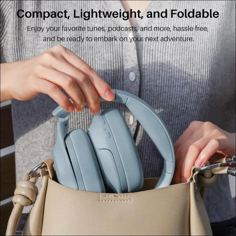 TOZO HT2 Hybrid Active Noise Cancelling Wireless Headphones, 60H Playtime Lossless Audio Over Ear Bluetooth Headphones, Hi-Res Audio Deep Bass Foldable Lightweight Headset for...