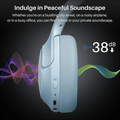 TOZO HT2 Hybrid Active Noise Cancelling Wireless Headphones, 60H Playtime Lossless Audio Over Ear Bluetooth Headphones, Hi-Res Audio Deep Bass Foldable Lightweight Headset for...
