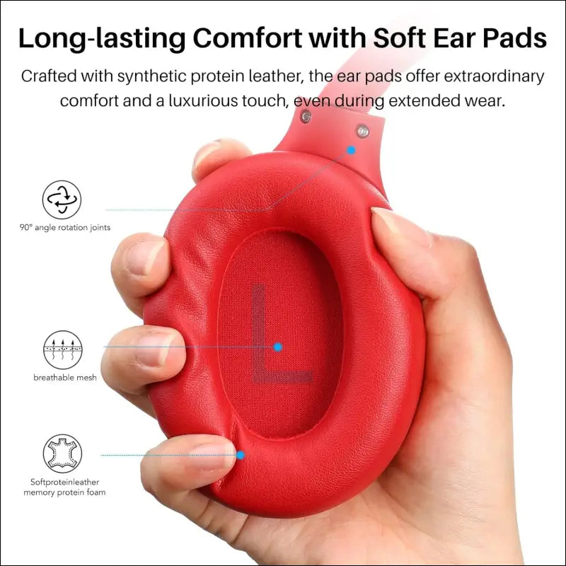 TOZO HT2 Hybrid Active Noise Cancelling Wireless Headphones, 60H Playtime Lossless Audio Over Ear Bluetooth Headphones, Hi-Res Audio Deep Bass Foldable Lightweight Headset for...