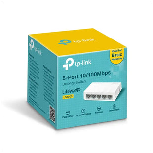 TP-Link 5-Port 10/100Mbps Desktop Unmanaged Ethernet Switch RJ45 ports Auto-MDI/MDIX Energy Power Saving Plastic Casing