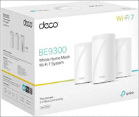 Tp-Link Deco BE11000 Tri-Band Whole Home Mesh Wifi 7, up to 11 Gbps, MLO, 320 Mhz, 6 Ghz Band, Seamless AI Roaming, Homeshield Security, Gaming & Streaming, Smart Home (Deco Be65(3-Pack))