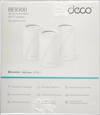 Tp-Link Deco BE11000 Tri-Band Whole Home Mesh Wifi 7, up to 11 Gbps, MLO, 320 Mhz, 6 Ghz Band, Seamless AI Roaming, Homeshield Security, Gaming & Streaming, Smart Home (Deco Be65(3-Pack))