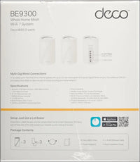 Tp-Link Deco BE11000 Tri-Band Whole Home Mesh Wifi 7, up to 11 Gbps, MLO, 320 Mhz, 6 Ghz Band, Seamless AI Roaming, Homeshield Security, Gaming & Streaming, Smart Home (Deco Be65(3-Pack))