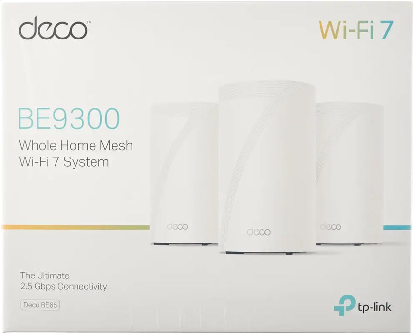 Tp-Link Deco BE11000 Tri-Band Whole Home Mesh Wifi 7, up to 11 Gbps, MLO, 320 Mhz, 6 Ghz Band, Seamless AI Roaming, Homeshield Security, Gaming & Streaming, Smart Home (Deco Be65(3-Pack))
