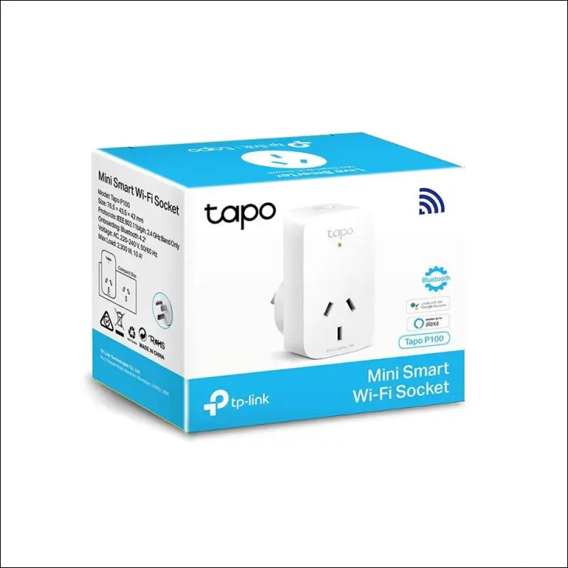 TP-Link Tapo Mini Smart Wi-Fi Socket, Smart Home Safety Protection, Remote & Voice Control, Schedule & Timer, Away Mode, Easy Setup (Tapo P100(1-pack))