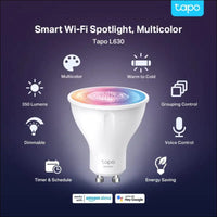 TP-Link Tapo Smart Wi-Fi Spotlight, Multicolour, Tunable White - GU10, 3.7W, No Hub Required, Compatible with Alexa and Google Home, Remote Control, Energy Class A+ (Tapo...