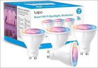 TP-Link Tapo Smart Wi-Fi Spotlight, Multicolour, Tunable White - GU10, 3.7W, No Hub Required, Compatible with Alexa and Google Home, Remote Control, Energy Class A+ (Tapo...