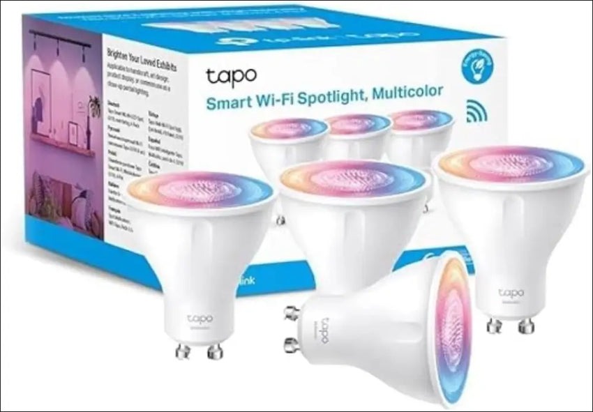 TP-Link Tapo Smart Wi-Fi Spotlight, Multicolour, Tunable White - GU10, 3.7W, No Hub Required, Compatible with Alexa and Google Home, Remote Control, Energy Class A+ (Tapo...
