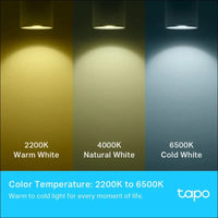 TP-Link Tapo Smart Wi-Fi Spotlight, Multicolour, Tunable White - GU10, 3.7W, No Hub Required, Compatible with Alexa and Google Home, Remote Control, Energy Class A+ (Tapo...