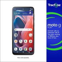 Tracfone | Motorola Moto g Play 2024 | Locked | 64GB | 5000mAh Battery | 50MP Quad Pixel Camera | 6.5-in. HD+ 90Hz Display | Sapphire Blue