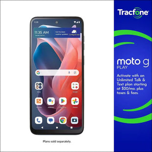 Tracfone | Motorola Moto g Play 2024 | Locked | 64GB | 5000mAh Battery | 50MP Quad Pixel Camera | 6.5-in. HD+ 90Hz Display | Sapphire Blue