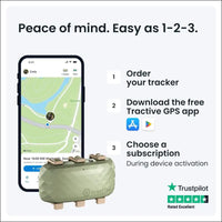 Tractive Dog XL GPS Tracker for Large Dogs, Green