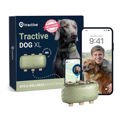 Tractive Dog XL GPS Tracker for Large Dogs, Green