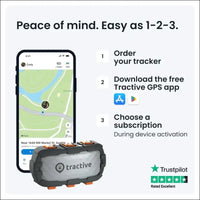 Tractive GPS Dog Tracker XL Adventure, Bite-Proof Fiberglass Casing, Up to 1 Month Battery, Market Leader, Worldwide Real-time Location Tracking, Escape Alerts, Monitor...