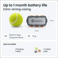 Tractive GPS Dog Tracker XL Adventure, Bite-Proof Fiberglass Casing, Up to 1 Month Battery, Market Leader, Worldwide Real-time Location Tracking, Escape Alerts, Monitor...