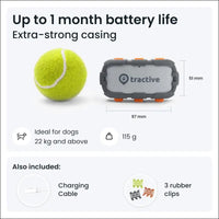 Tractive GPS Dog Tracker XL Adventure, Bite-Proof Fiberglass Casing, Up to 1 Month Battery, Market Leader, Worldwide Real-time Location Tracking, Escape Alerts, Monitor...