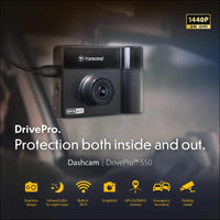 Transcend DrivePro 550B Dual Channel Rideshare Dash Cam with 64Gb