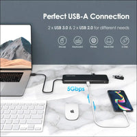 Triple Display USB C Docking Station,  12-in-1 USB C Hub, 3 Monitors Type C Adapter with 100W PD3.0 Charging,HDMI, Display Port and VGA, Ethernet-Supports for Windows/Mac and More