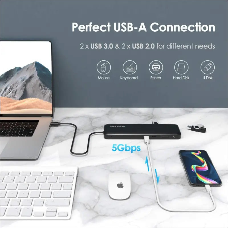 Triple Display USB C Docking Station,  12-in-1 USB C Hub, 3 Monitors Type C Adapter with 100W PD3.0 Charging,HDMI, Display Port and VGA, Ethernet-Supports for Windows/Mac and More