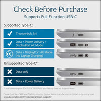 Triple Display USB-C Docking Station with 85W PD for Dell, HP, Lenovo, Acer, ASUS, Razer, Surface, MacOS (K33480AP)