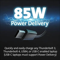 Triple Display USB-C Docking Station with 85W PD for Dell, HP, Lenovo, Acer, ASUS, Razer, Surface, MacOS (K33480AP)