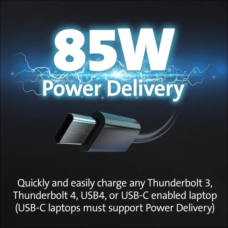 Triple Display USB-C Docking Station with 85W PD for Dell, HP, Lenovo, Acer, ASUS, Razer, Surface, MacOS (K33480AP)