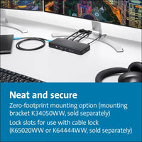 Triple Display USB-C Docking Station with 85W PD for Dell, HP, Lenovo, Acer, ASUS, Razer, Surface, MacOS (K33480AP)