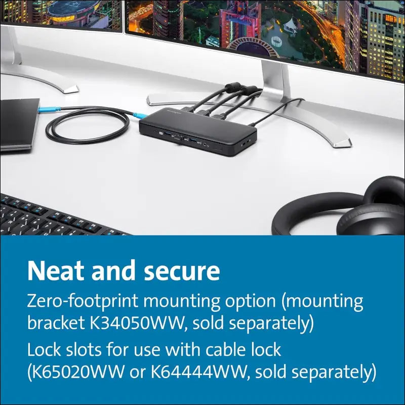 Triple Display USB-C Docking Station with 85W PD for Dell, HP, Lenovo, Acer, ASUS, Razer, Surface, MacOS (K33480AP)