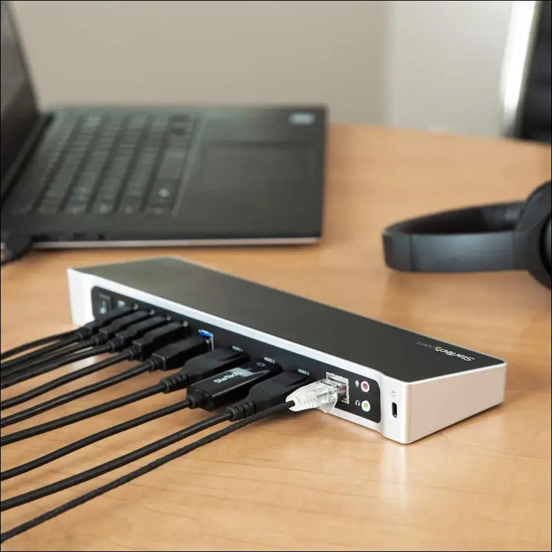 Triple Monitor USB 3.0 Docking Station, 2X 4K DisplayPort & HDMI, USB Type A Universal Laptop Dock, Windows/Mac