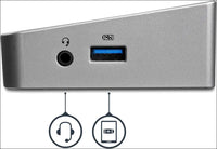 Triple Monitor USB 3.0 Docking Station, 2X 4K DisplayPort & HDMI, USB Type A Universal Laptop Dock, Windows/Mac