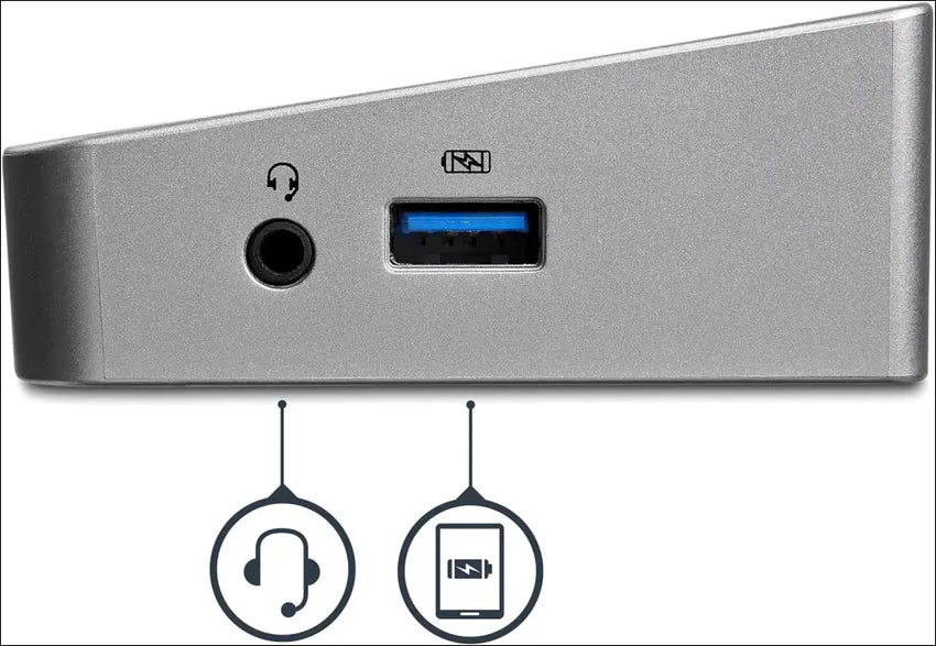 Triple Monitor USB 3.0 Docking Station, 2X 4K DisplayPort & HDMI, USB Type A Universal Laptop Dock, Windows/Mac