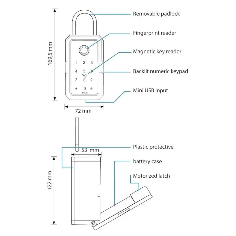 TUYA K3 Smart Keybox with Bluetooth Gateway incl