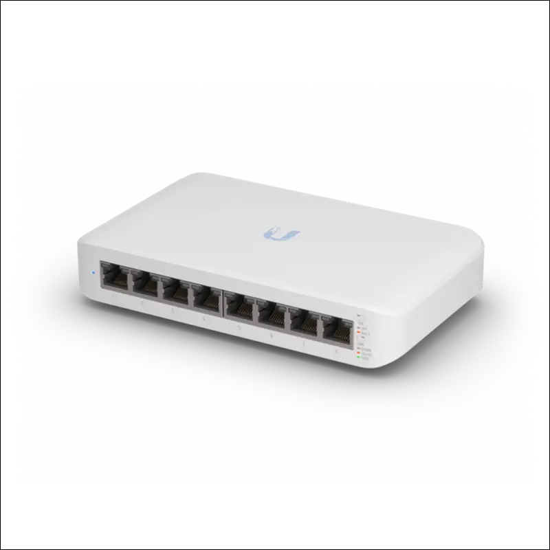 Ubiquiti UniFi Switch USW-Lite-8-POE, 4x PoE Output Ports, 52W PoE Supply, Fanle