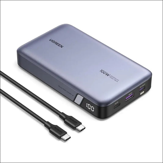 UGREEN 100W Power Bank 20000mAh Battery Pack USB C 3-Port PD3.0 Nexode Portable Charger Digital Display Laptop Powerbank for MacBook Pro, Dell XPS, iPhone 16 Pro Max, Galaxy S24...