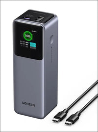 UGREEN 200W Nexode Power Bank 25000mAh PD3.1 Laptop Portable Charger Fast Charging 90Wh 3-Port Battery Pack with TFT Smart Display for MacBook Pro, iPad Pro, iPhone 16, Galaxy...
