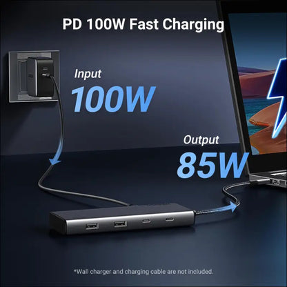 UGREEN 8 in 1 USB C Docking Station with Dual Monitor 4K Triple Display USBC Hub with 2 HDMI DP 2 USB A&C 3.2 Ports